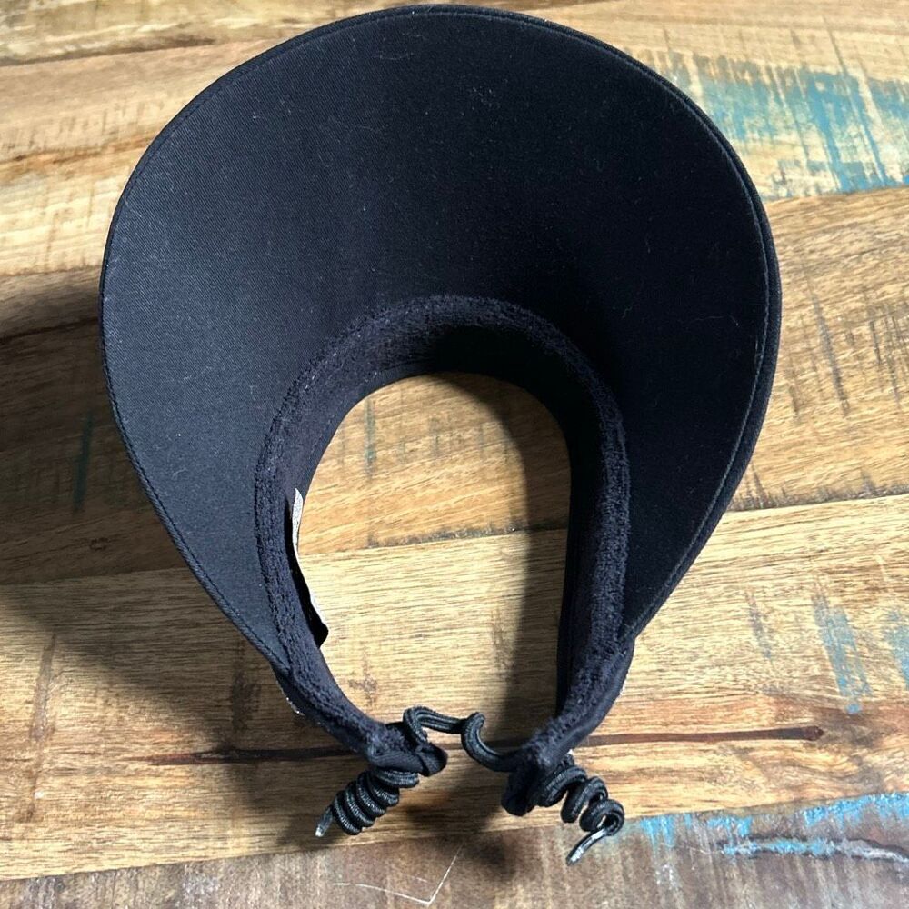 Black Rhinestone Ladies Visor - Picture 4 of 6